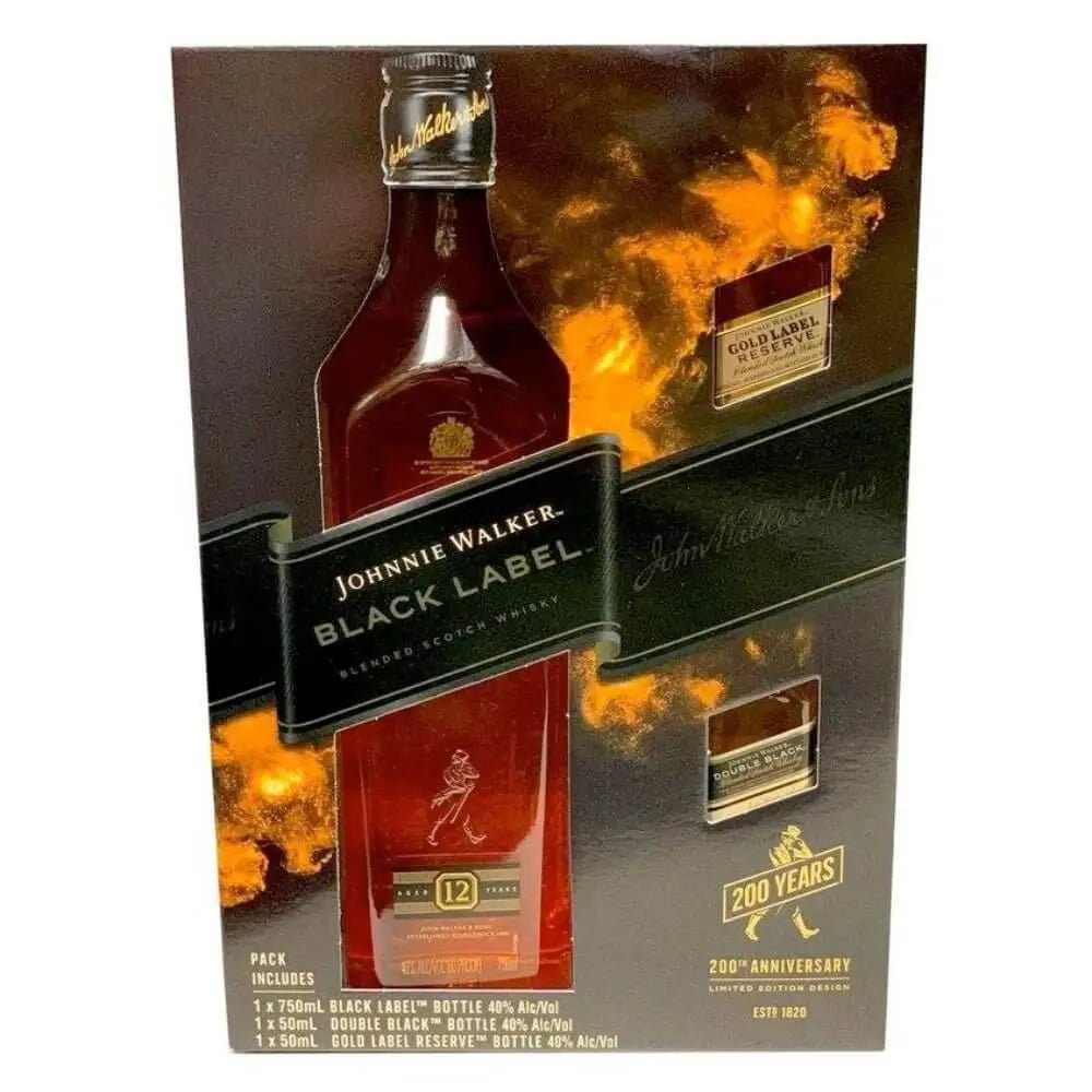 Johnnie Walker Black Gift Set With 2 Free 50ml - Main Street Liquor