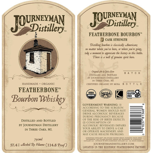 Journeyman Distillery Featherbone Cask Strength Bourbon - Main Street Liquor