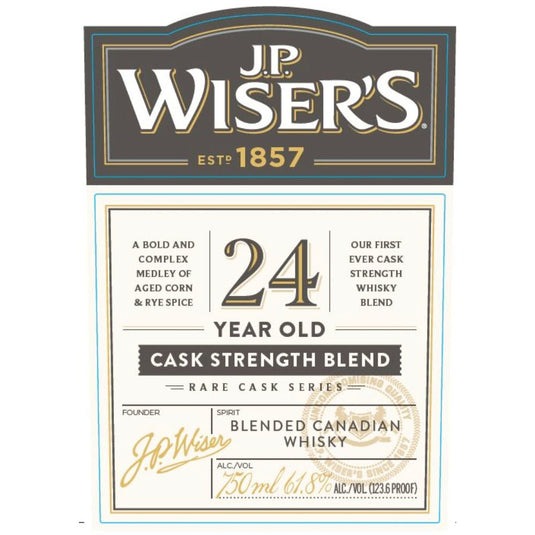 J.P. Wiser’s 24 Year Old Cask Strength Blended Whisky - Main Street Liquor
