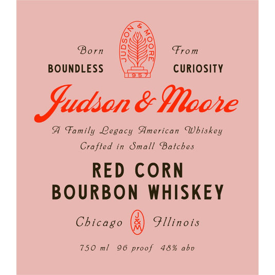 Judson & Moore Red Corn Bourbon - Main Street Liquor