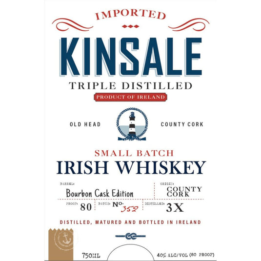 Kinsale Bourbon Cask Irish Whiskey - Main Street Liquor