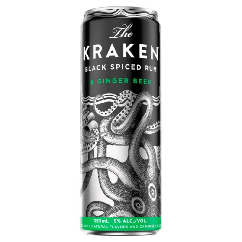 Load image into Gallery viewer, Kraken Black Spiced Rum &amp; Ginger Beer Cocktail 4PK - Main Street Liquor
