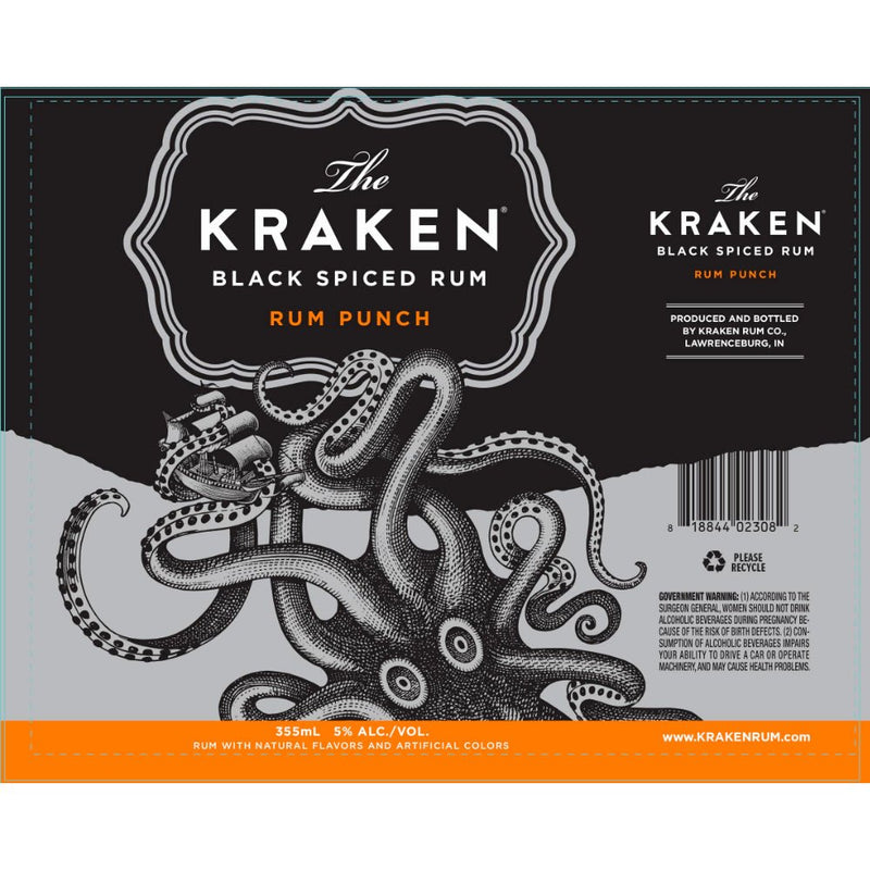 Load image into Gallery viewer, Kraken Black Spiced Rum Punch Cocktail 4PK - Main Street Liquor
