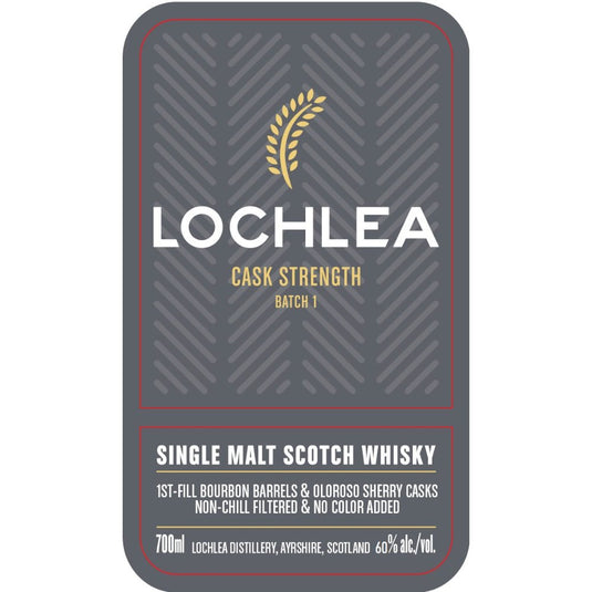 Lochlea Cask Strength Batch 1 Single Malt Scotch - Main Street Liquor
