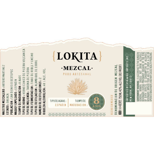 Lokita 8 Year Old Espadin Mezcal - Main Street Liquor