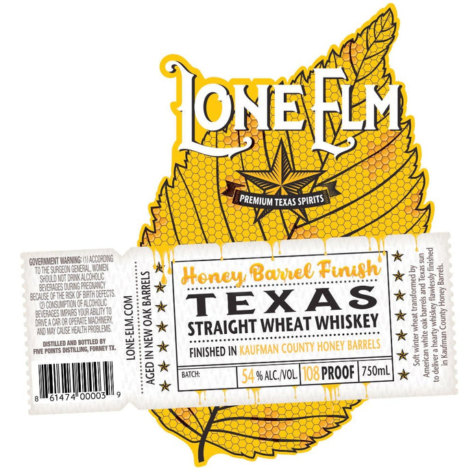 Lone Elm Honey Barrel Finish Texas Wheat Whiskey - Main Street Liquor