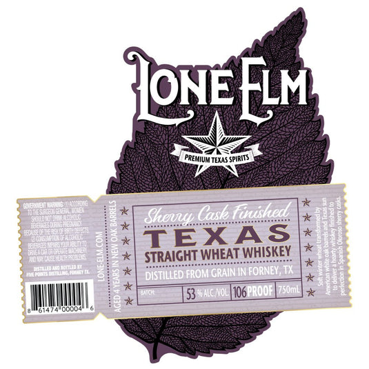 Lone Elm Sherry Cask Finished Texas Straight Wheat Whiskey - Main Street Liquor