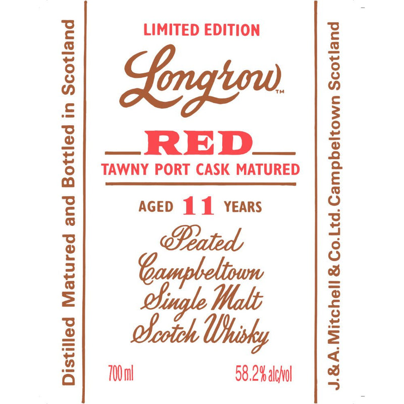 Load image into Gallery viewer, Longrow Red 11 Year Old Tawny Port Cask Matured Scotch - Main Street Liquor
