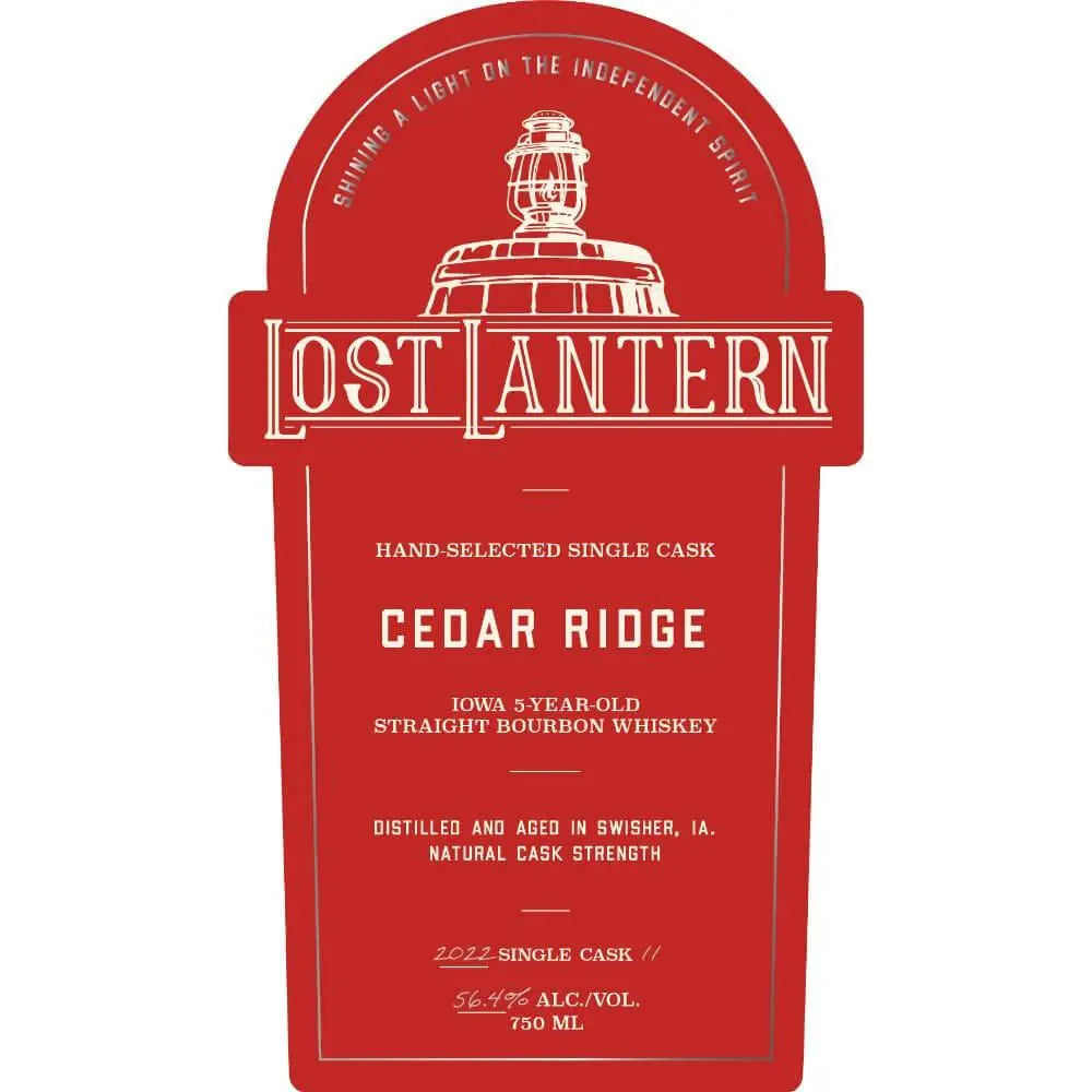 Lost Lantern Cedar Ridge 5 Year Old Iowa Straight Bourbon - Main Street Liquor