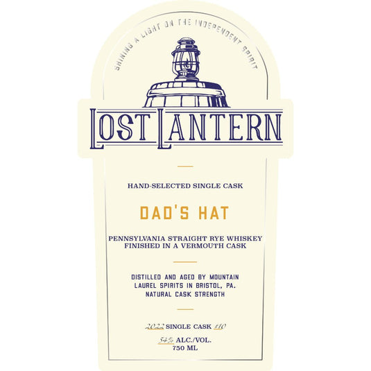 Lost Lantern Dad’s Hat Vermouth Cask Finished Pennsylvania Straight Rye - Main Street Liquor