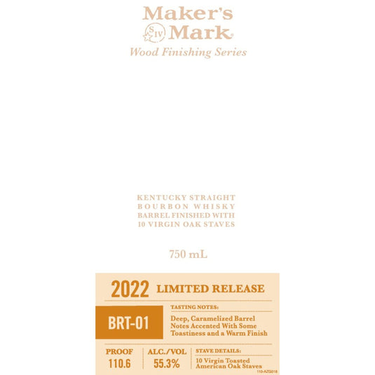 Maker’s Mark BRT-01 Wood Finishing Series 2022 - Main Street Liquor