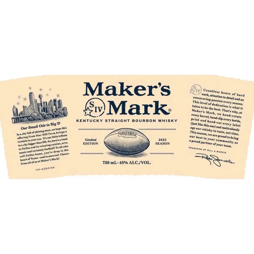 Maker’s Mark Dallas Edition Bourbon 2023 Season - Main Street Liquor