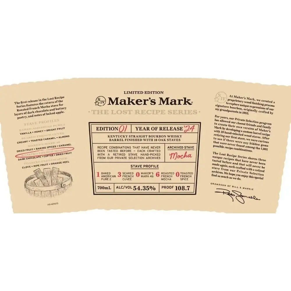 Maker’s Mark The Lost Recipe Series Edition 01 - Main Street Liquor