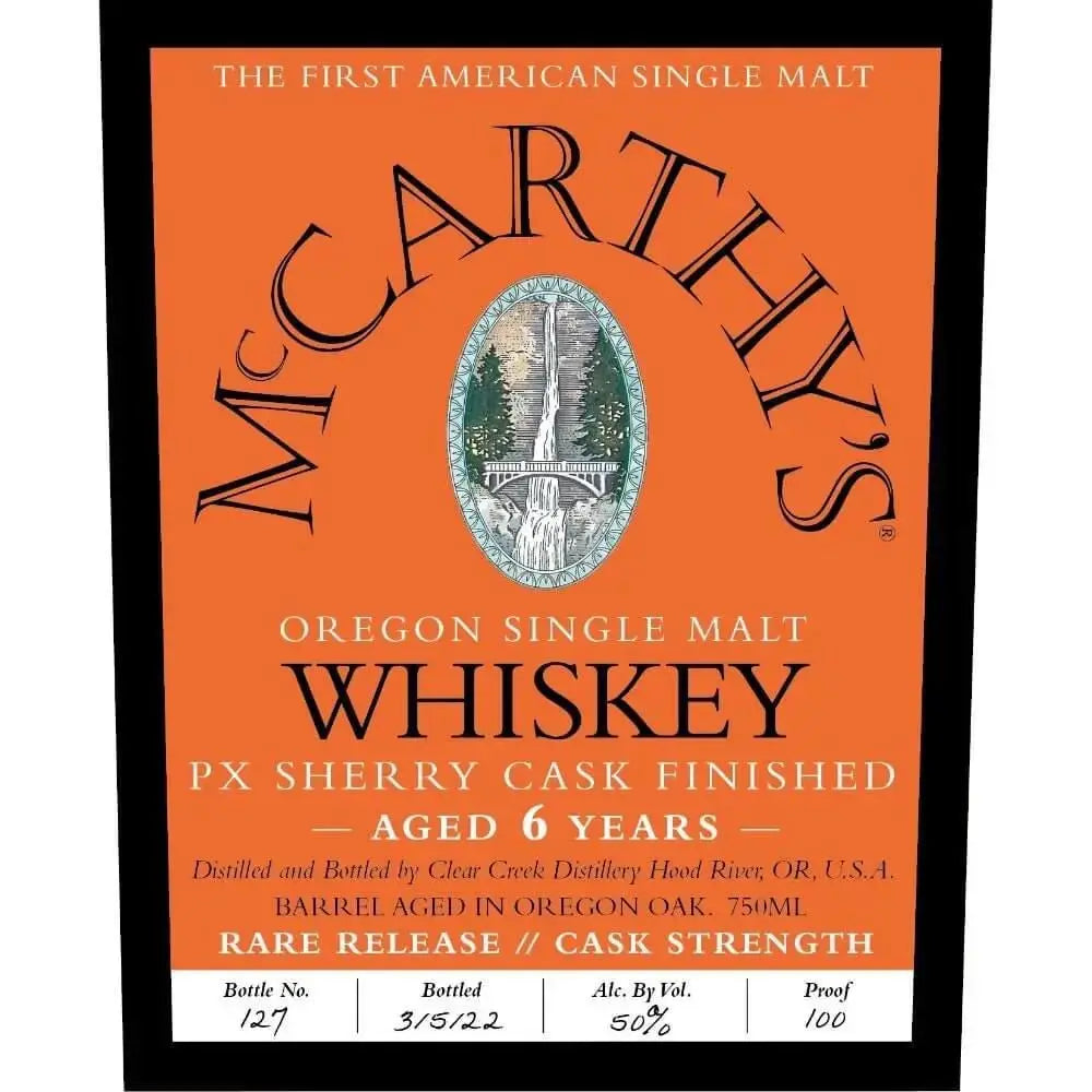 McCarthy’s 6 Year PX Sherry Cask Finished Single Malt - Main Street Liquor