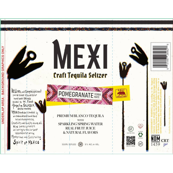 Mexi Pomegranate Yerba Mate Tequila Seltzer - Main Street Liquor