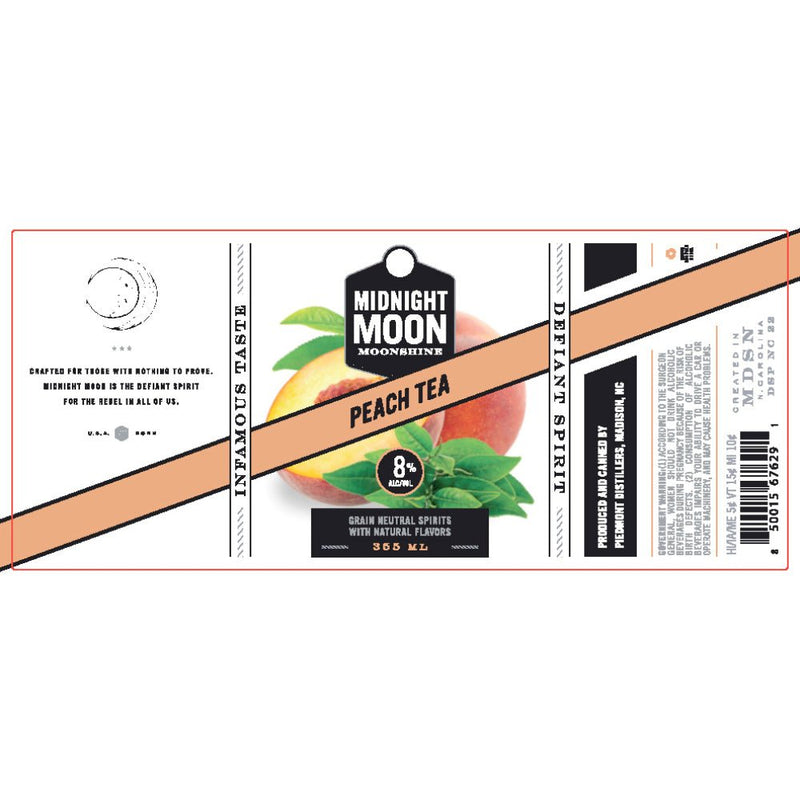 Load image into Gallery viewer, Midnight Moon Peach Tea Moonshine Cocktail 4pk - Main Street Liquor
