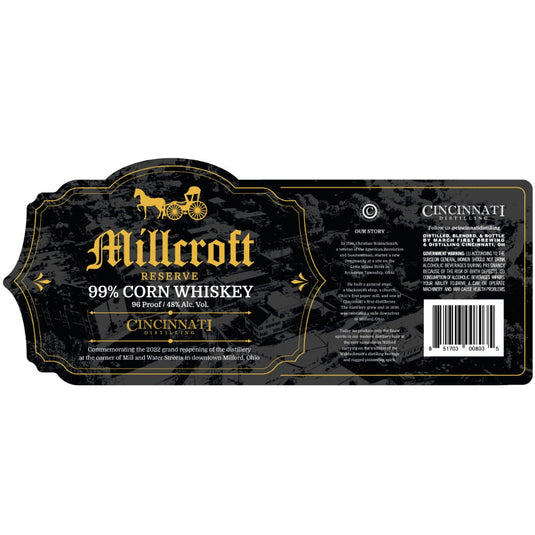 Millcroft Reserve 99% Corn Whiskey - Main Street Liquor