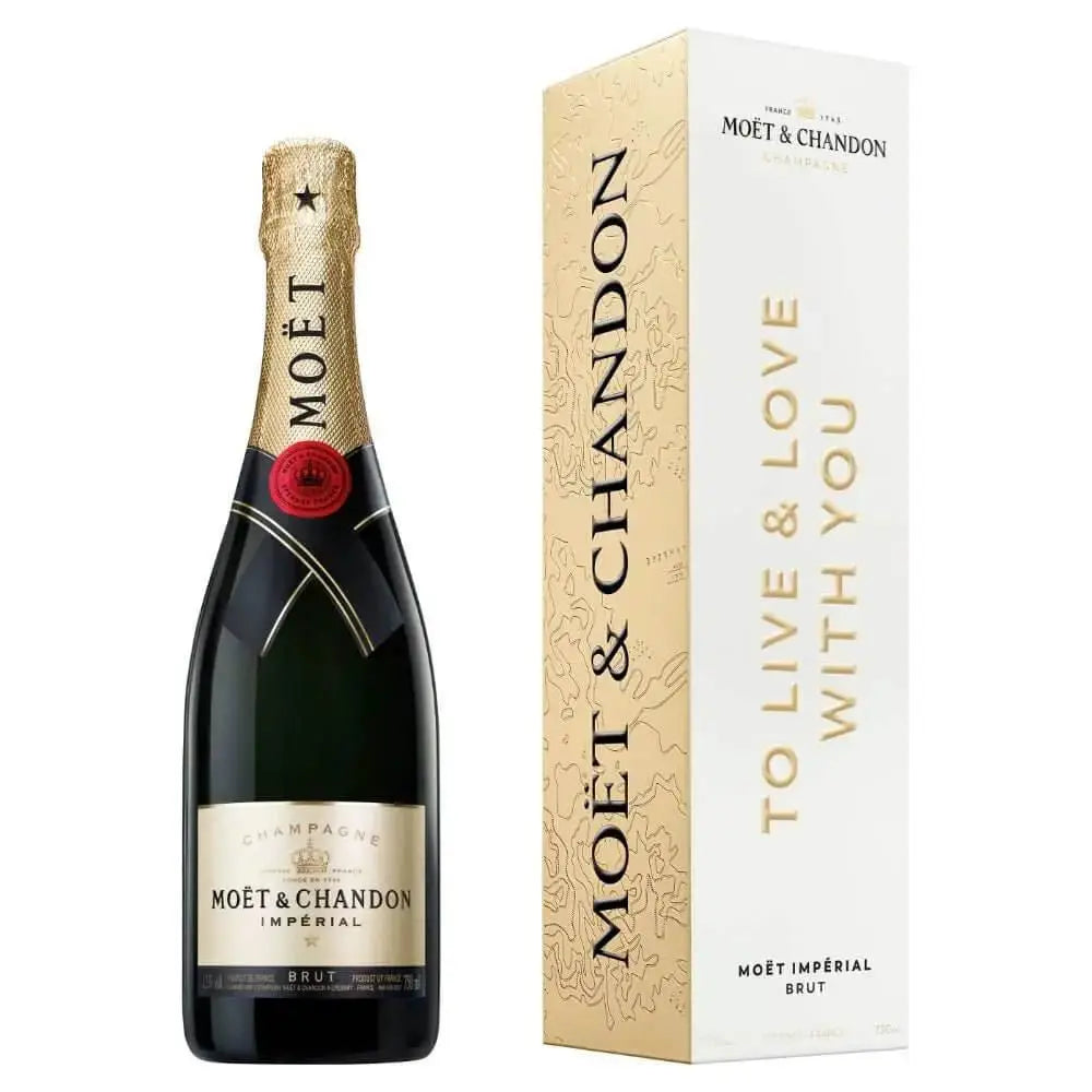 Moët Impérial Brut "To Live &amp; Love With You" Cardboard Box - Main Street Liquor