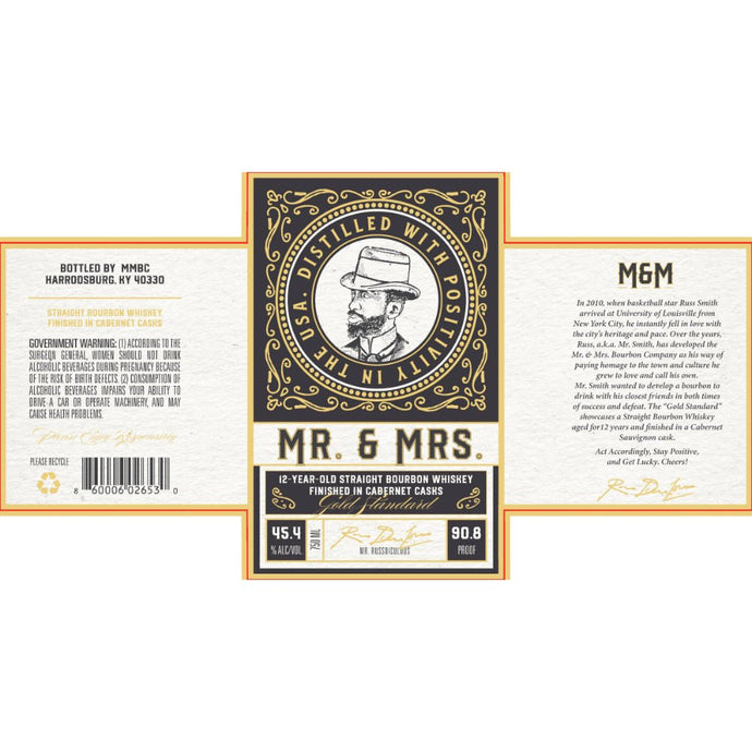 Mr. & Mrs. 12 Year Bourbon Finished in Cabernet Casks - Main Street Liquor