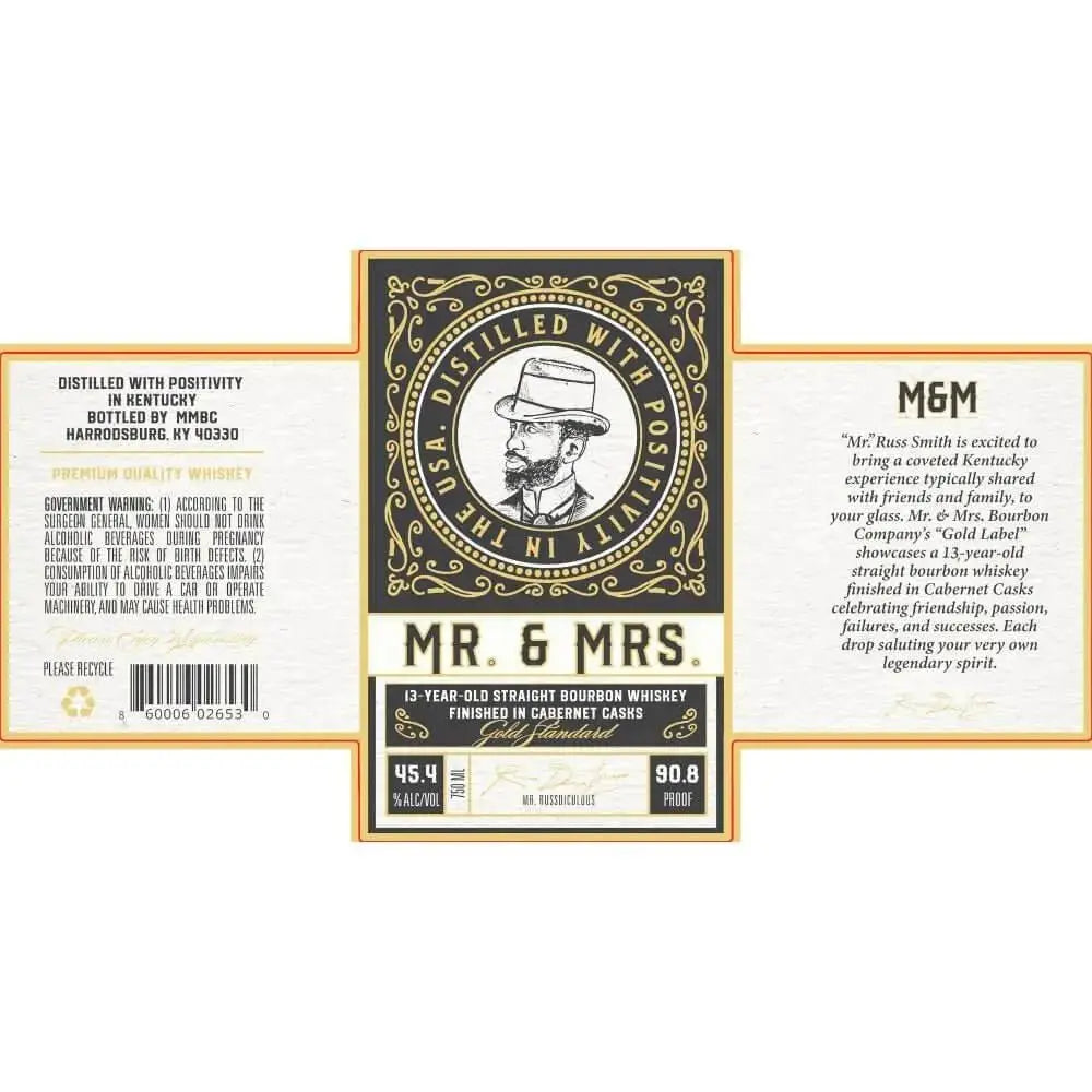 Mr. &amp; Mrs. 13 Year Bourbon Finished in Cabernet Casks - Main Street Liquor