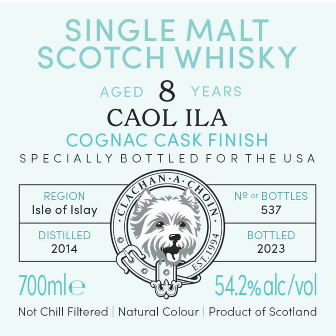 Murray McDavid Benchmark Caol Ila 8 Year Old Cognac Cask Finish - Main Street Liquor