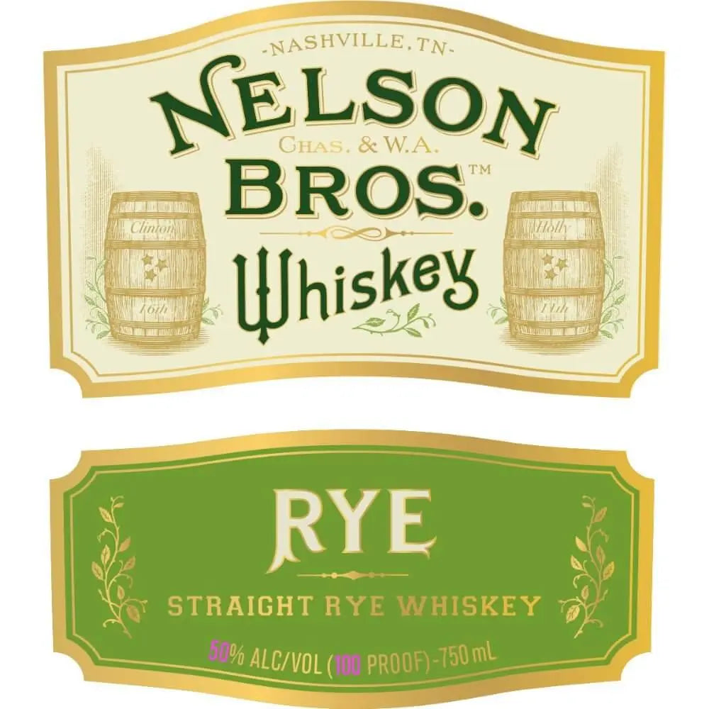 Nelson Bros Straight Rye Whiskey - Main Street Liquor