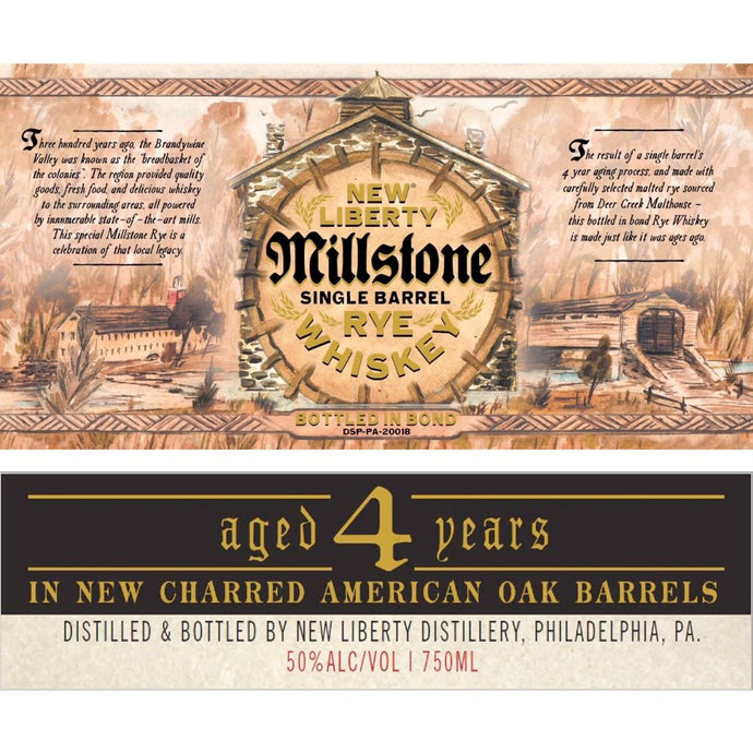 New Liberty Millstone Single Barrel Bottled in Bond Rye - Main Street Liquor