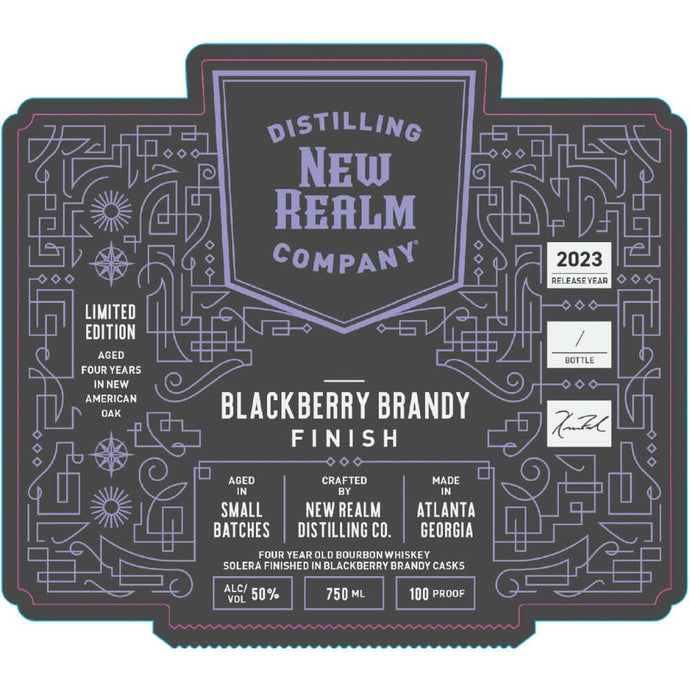 New Realm 4 Year Old Blackberry Brandy Finish Bourbon - Main Street Liquor