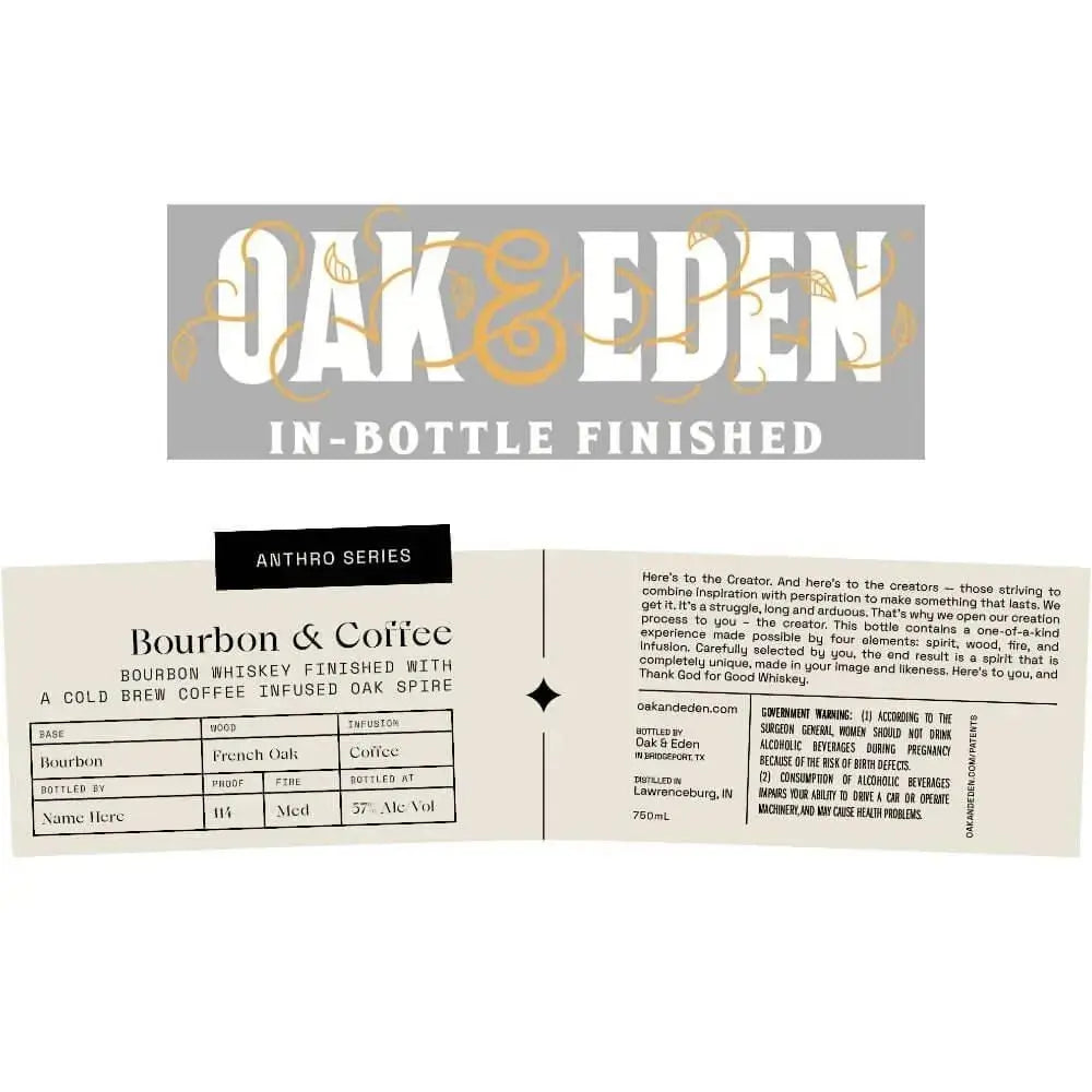 Oak &amp; Eden Anthro Series Bourbon &amp; Coffee - Main Street Liquor