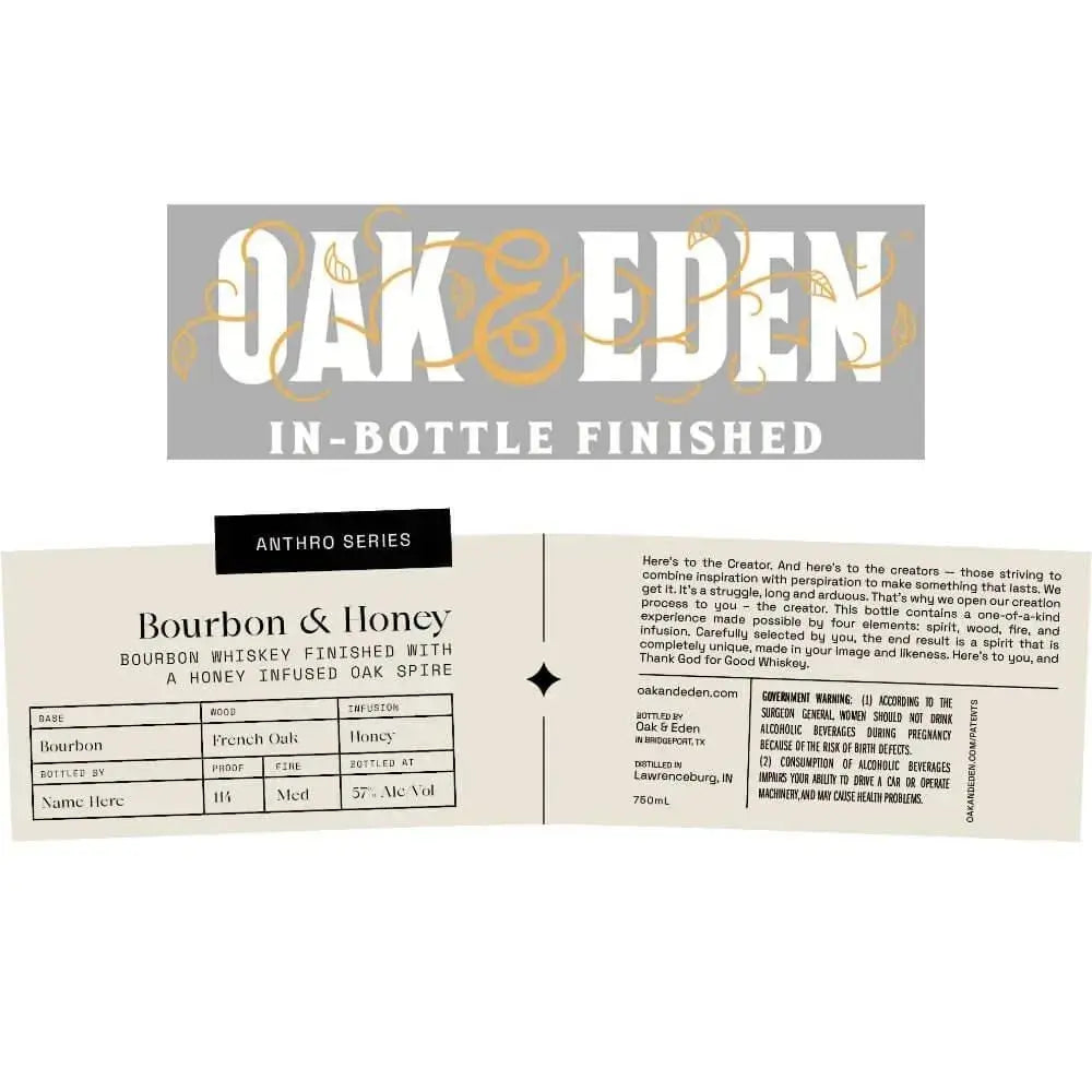 Oak &amp; Eden Anthro Series Bourbon &amp; Honey - Main Street Liquor