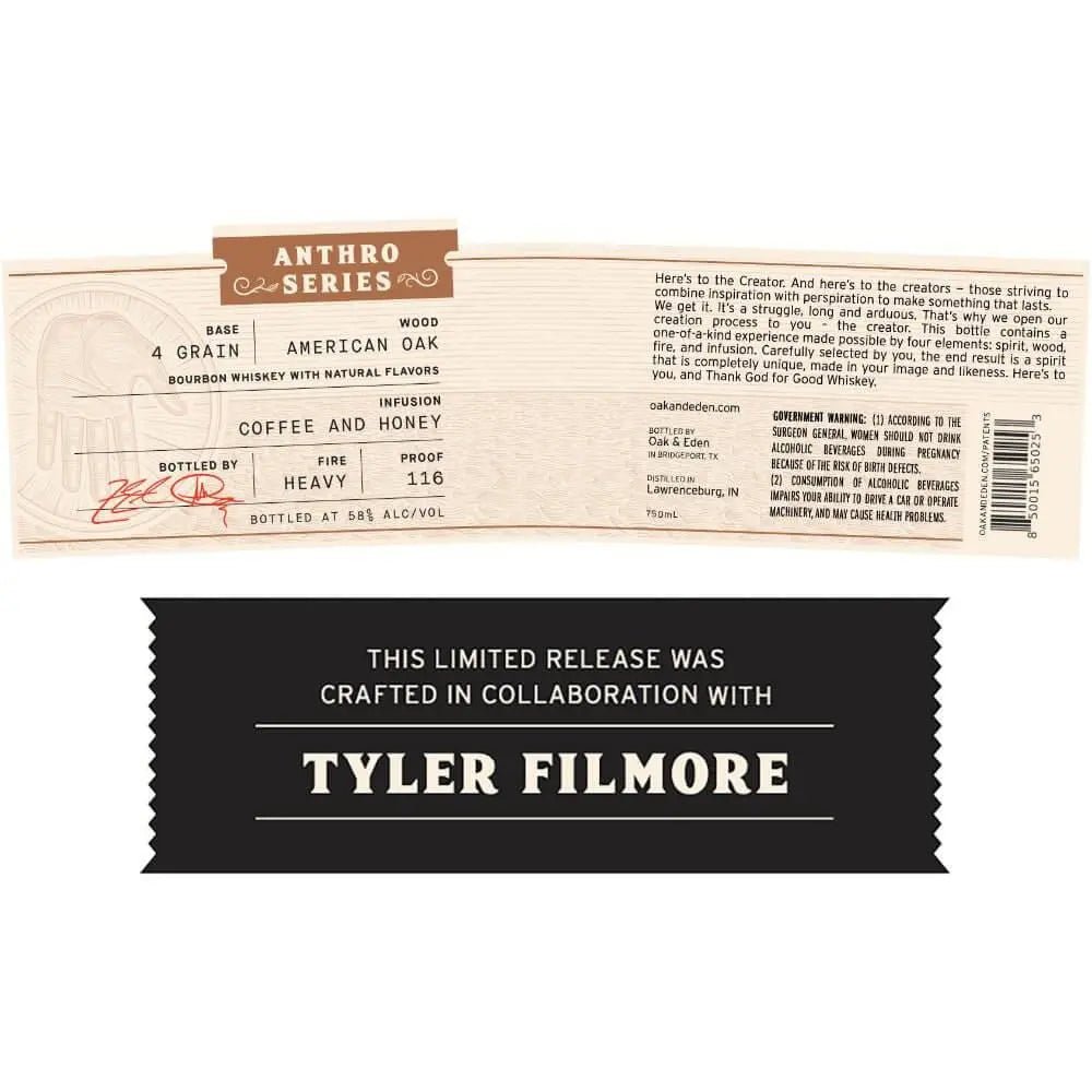 Oak &amp; Eden Anthro Series Tyler Filmore 4 Grain Bourbon - Main Street Liquor