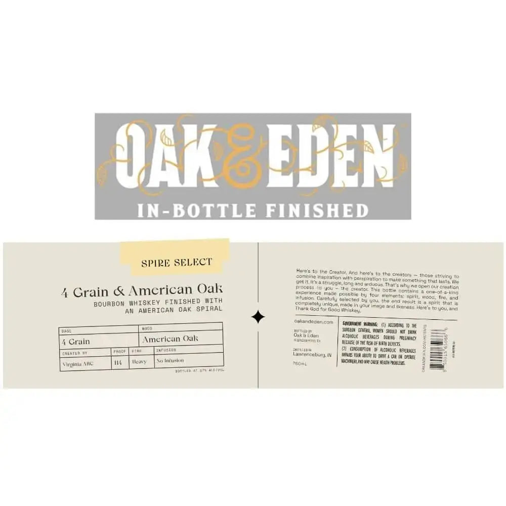 Oak &amp; Eden Spire Select 4 Grain &amp; American Oak - Main Street Liquor