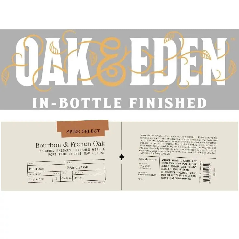 Oak &amp; Eden Spire Select Bourbon &amp; French Oak - Main Street Liquor