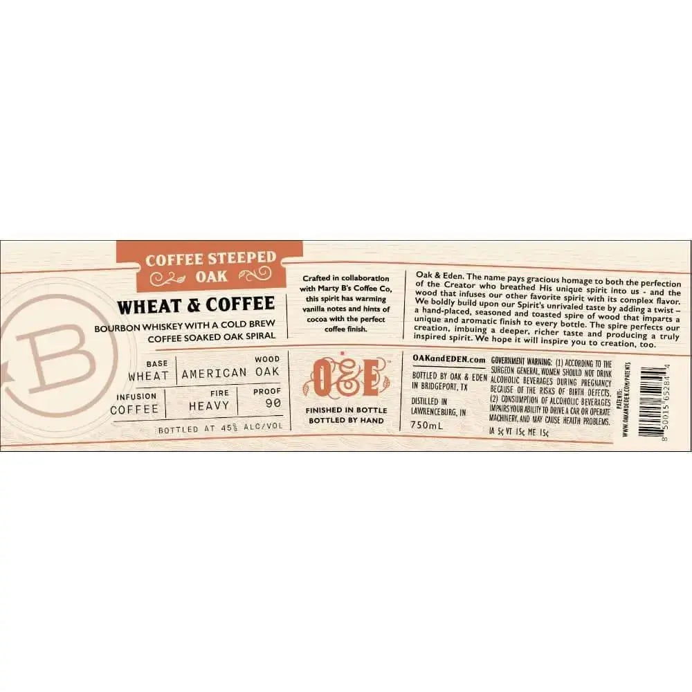 Oak &amp; Eden Wheat &amp; Coffee Bourbon - Main Street Liquor