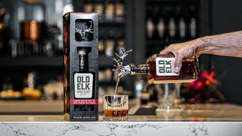 Load image into Gallery viewer, Old Elk Bourbon Limited Edition Gift Set With Custom Elk Pourer - Main Street Liquor
