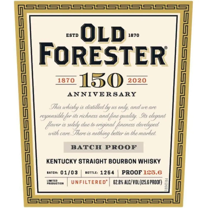 Old Forester 150th Anniversary Batch Proof Bourbon Set Batch 1, 2 &amp; 3 - Main Street Liquor