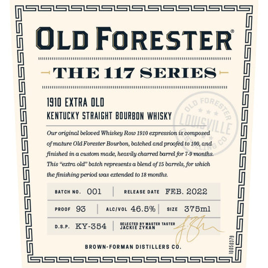 Old Forester The 117 Series 1910 Extra Old - Main Street Liquor