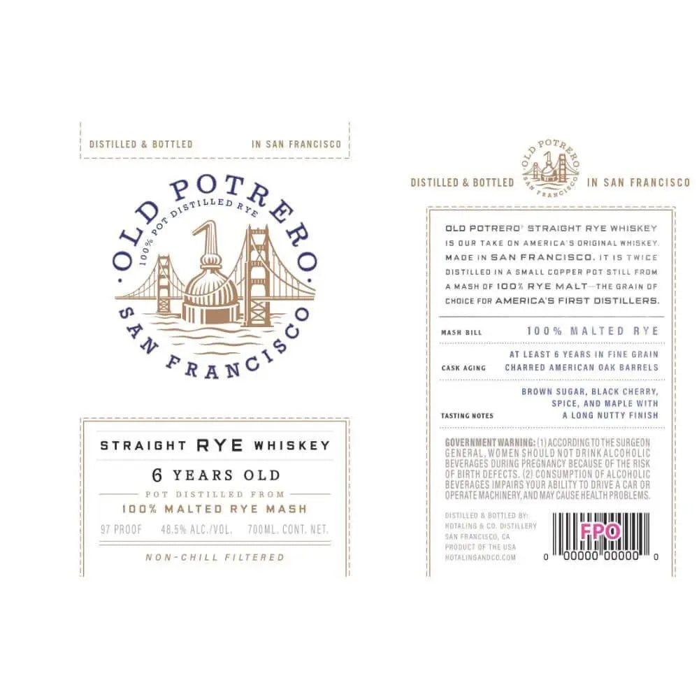 Old Potrero 6 Year Straight Rye Whiskey - Main Street Liquor