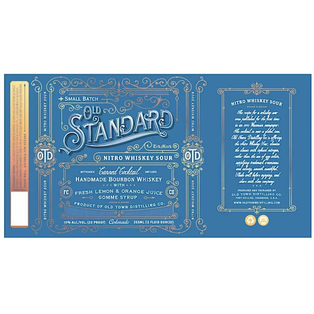 Old Standard Nitro Whiskey Sour Canned Cocktail - Main Street Liquor