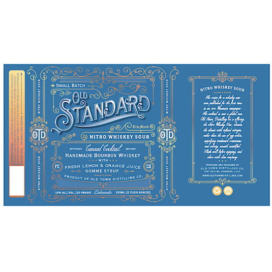 Old Standard Nitro Whiskey Sour Canned Cocktail - Main Street Liquor