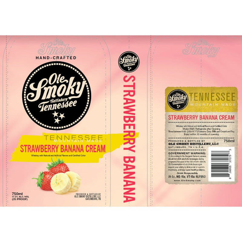 Load image into Gallery viewer, Ole Smoky Strawberry Banana Cream Whiskey - Main Street Liquor
