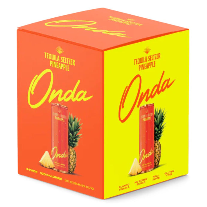 Onda Tequila Seltzer Pineapple 4 Pack - Main Street Liquor