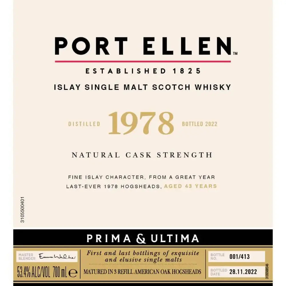 Port Ellen 1978 Prima &amp; Ultima Single Malt Scotch 43 Year Old - Main Street Liquor