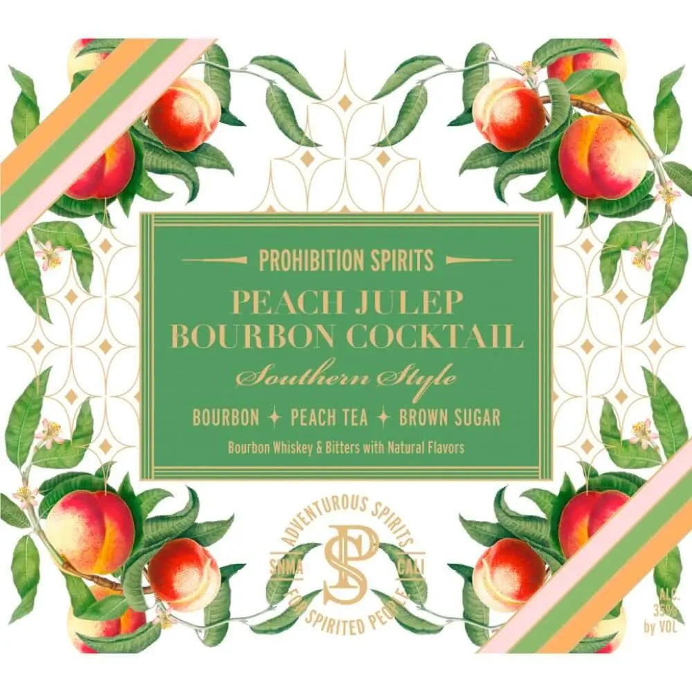 Prohibition Spirits Peach Julep Bourbon Cocktail - Main Street Liquor