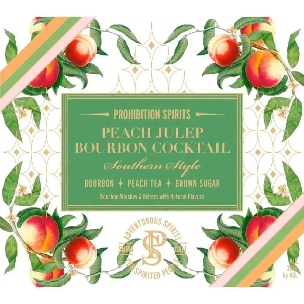 Prohibition Spirits Peach Julep Bourbon Cocktail - Main Street Liquor