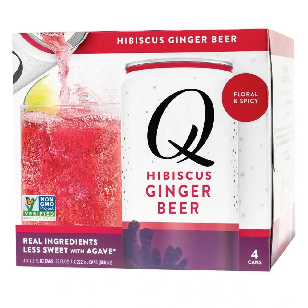 Q Hibiscus Ginger Beer by Joel McHale 4pk - Main Street Liquor