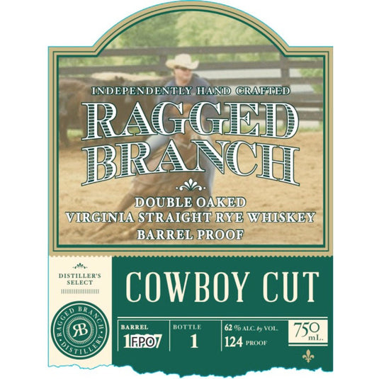 Ragged Branch Cowboy Cut Double Oaked Virginia Straight Rye - Main Street Liquor