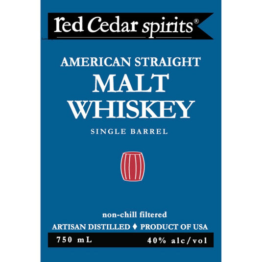 Red Ceder Spirits American Straight Malt Whiskey - Main Street Liquor