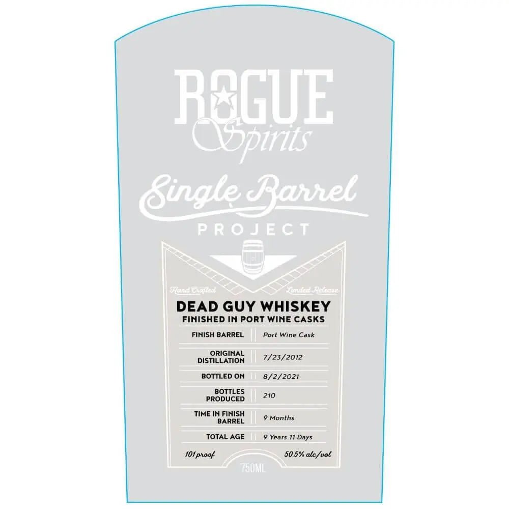 Rogue Single Barrel Project Dead Guy Whiskey Finished In Port Wine Casks - Main Street Liquor