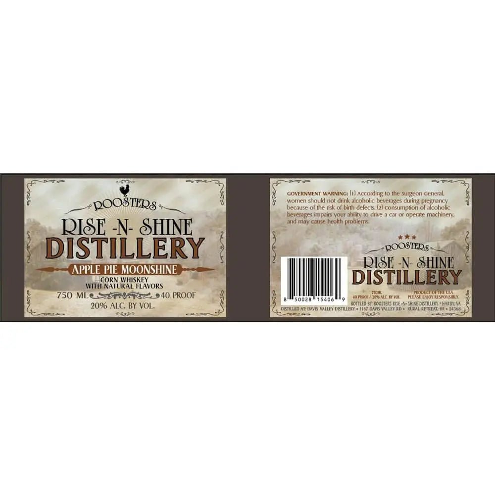 Rooster’s Rise - N - Shine Distillery Apple Pie Moonshine - Main Street Liquor